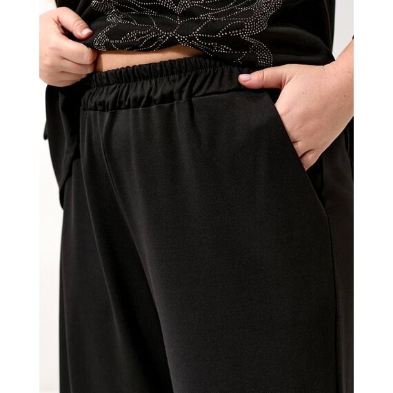 Женский трикотажный костюм двойка цвет черный, Цвет: Черный, Размер: 48, изображение 6