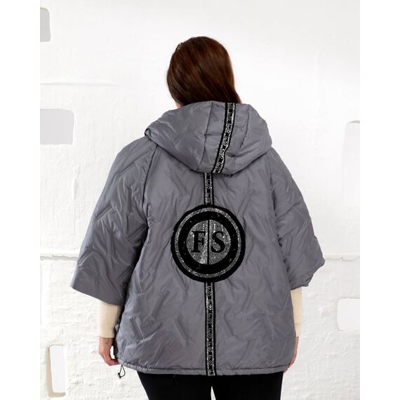 Женский теплый жилет с рукавами 3/4 цвет графит, Цвет: Графитовый, Размер: 50, изображение 10