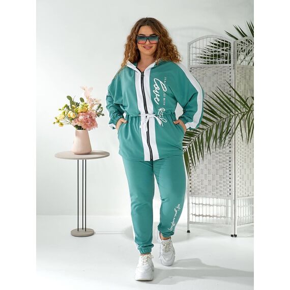 Женский прогулочный костюм мятного цвета, Цвет: Мятный, Размер: 48