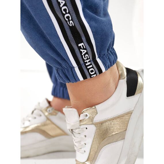 Женский прогулочный костюм джинсового цвета, Цвет: Синий, Размер: 48, изображение 6