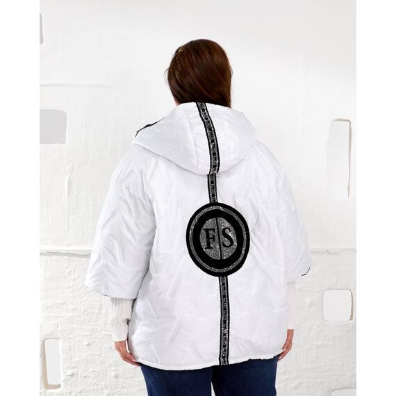 Женский теплый жилет с рукавами 3/4 цвет белый, Цвет: Белый, Размер: 58, изображение 5