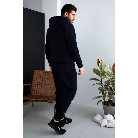 Мужской теплый спортивный костюм цвет темно-синий, Цвет: Темно-синий, Размер: 52, изображение 4