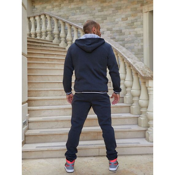 Мужской теплый спортивный костюм цвет антрацит, Цвет: Серый, Размер: 60, изображение 3