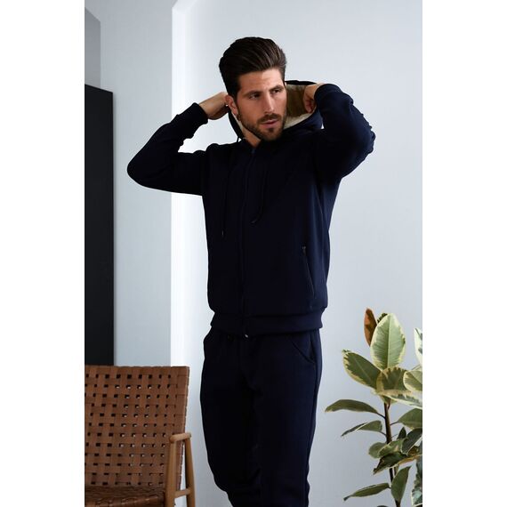 Мужской теплый спортивный костюм цвет темно-синий, Цвет: Темно-синий, Размер: 52, изображение 7