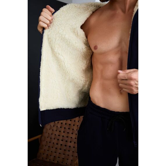 Мужской теплый спортивный костюм цвет темно-синий, Цвет: Темно-синий, Размер: 52, изображение 5