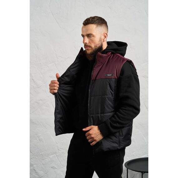 Мужской теплый костюм тройка черного цвета, Цвет: Черный, Размер: 54, изображение 2