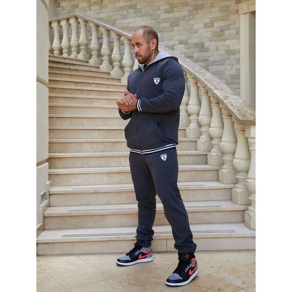 Мужской теплый спортивный костюм цвет антрацит, Цвет: Серый, Размер: 60, изображение 7