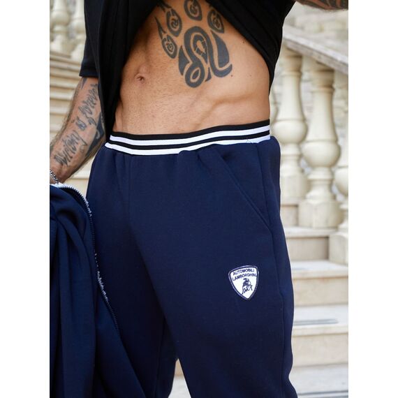 Мужской теплый спортивный костюм цвет темно-синий, Цвет: Синий, Размер: 60, изображение 2