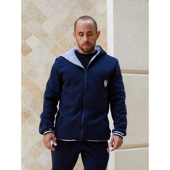 Мужской теплый спортивный костюм цвет темно-синий, Цвет: Темно-синий, Размер: 50, изображение 4