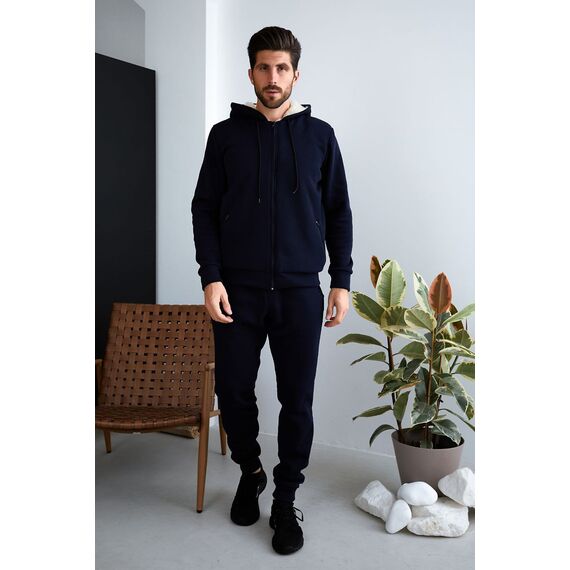 Мужской теплый спортивный костюм цвет темно-синий, Цвет: Темно-синий, Размер: 52, изображение 6