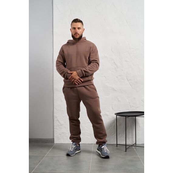 Мужской теплый костюм тройка бежевого цвета, Цвет: Бежевый, Размер: 58, изображение 2