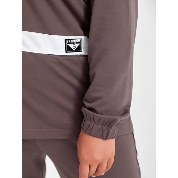 Жіночий спортивний костюм візон, Колір: Сірий, Розмір: 56, зображення 7