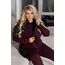 Жіночий теплий костюм двійка колір винний, Колір: Бордовий, Розмір: 62, зображення 4