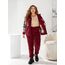 Жіночий теплий костюм двійка колір бордовий, Колір: Бордовий, Розмір: 56, зображення 2
