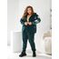 Жіночий теплий костюм двійка колір пляшка, Колір: Темно-зелений, Розмір: 56, зображення 2