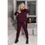 Жіночий теплий костюм двійка колір винний, Колір: Бордовий, Розмір: 62, зображення 5