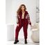 Жіночий теплий костюм двійка колір бордовий, Колір: Бордовий, Розмір: 56, зображення 4