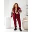 Жіночий теплий костюм двійка колір бордовий, Колір: Бордовий, Розмір: 56