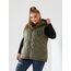 Женская жилетка с капюшоном цвет хаки, Цвет: Хаки, Размер: 56