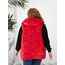 Женская жилетка цвет с капюшоном цвет красный, Цвет: Красный, Размер: 52, изображение 8