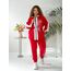 Женский прогулочный костюм красного цвета, Цвет: Красный, Размер: 48