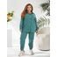 Женский прогулочный костюм зеленого цвета, Цвет: Зеленый, Размер: 48, изображение 8