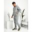 Мужской теплый спортивный костюм цвет меланж, Цвет: Светло-серый, Размер: 54, изображение 9