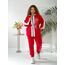 Жіночий прогулянковий костюм червоного кольору, Колір: Червоний, Розмір: 52