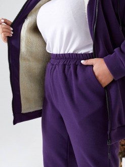 Жіночий теплий костюм на флісі колір фіолет р.52/54 442888