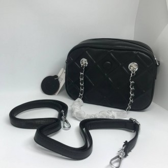Жіноча сумочка з ремінцем колір чорний 435293