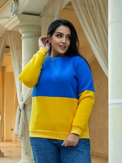 Жіночий теплий жовто-блакитний світшот UKRAINE 385888