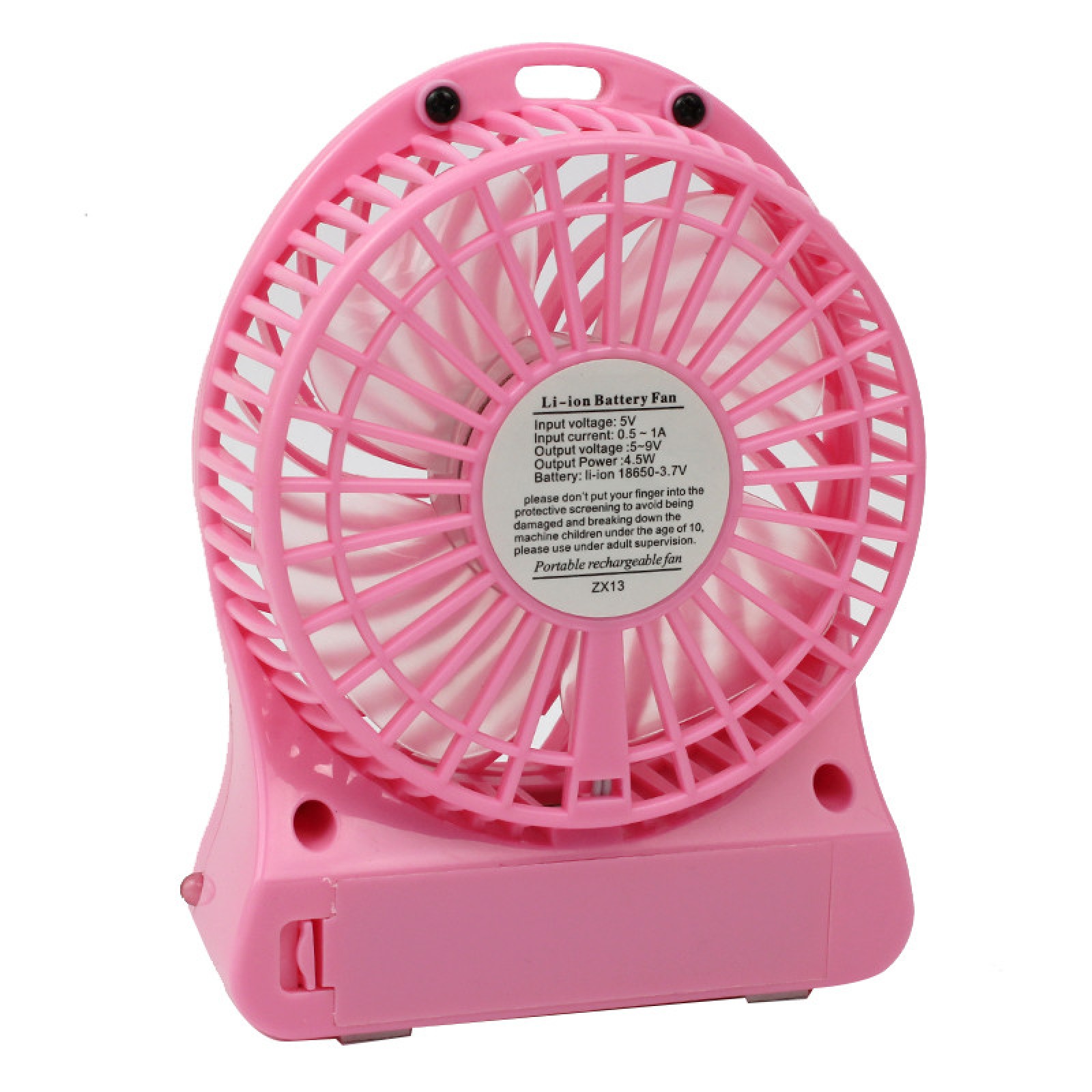 Портативний настільний вентилятор Portable Fan Mini зі знімним акумулятором рожевий 150005 374981