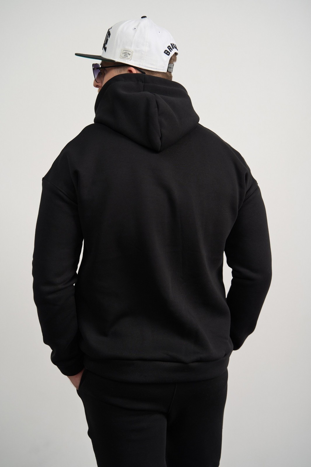 Чоловічий теплий спортивний костюм колір чорний р.XL 444304