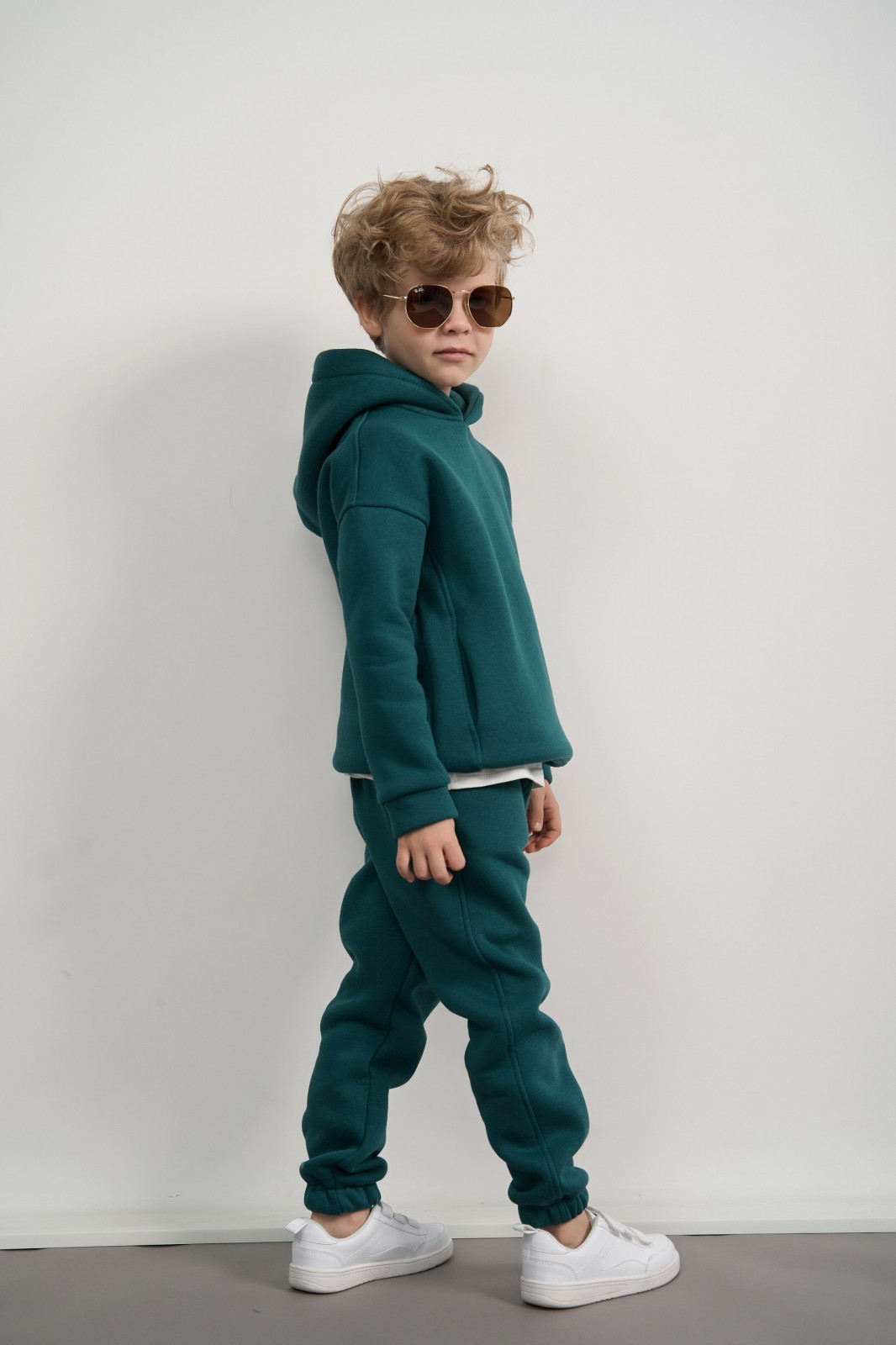 Дитячий спортивний костюм для хлопчика колір зелений р.140 444166