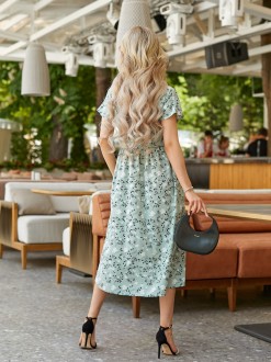 Жіноча сукня вільного крою колір фісташковий 437580
