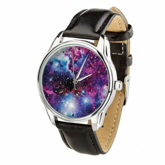 Годинник ZIZ Галактика з додатковим ремінцем, ремінець насичено-чорний, срібло SKL22-228864