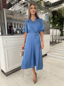 Жіноча сукня вільного крою колір синій р.42/44 452306