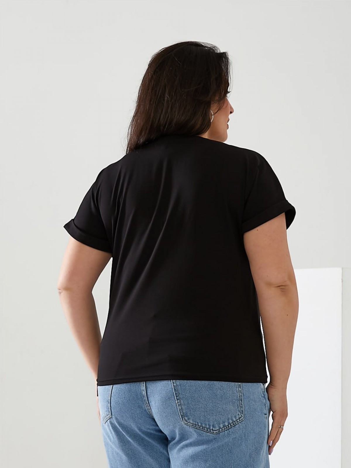Жіноча футболка FACE колір чорний р.48/50 433147