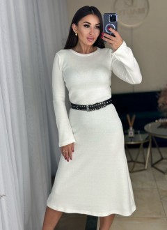 Жіноча сукня із ангори колір молочний р.46/48 447945