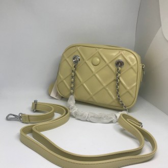 Жіноча сумочка з ремінцем колір темно жовтий 435392