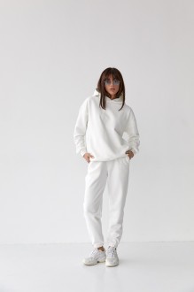 Жіночий костюм худі+джогери колір білий р.L 454293