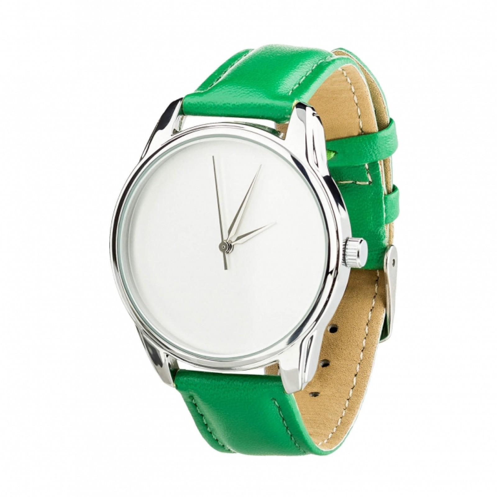 Годинник ZIZ Мінімалізм, ремінець смарагдово-зелений, срібло і додатковий ремінець 142862