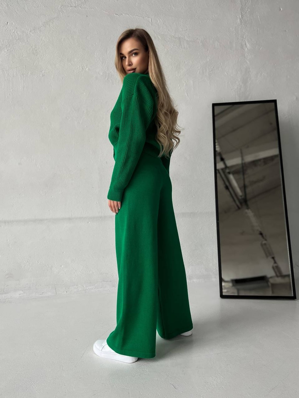 Жіночий прогулянковий костюм двійка колір зелений р.42/46 432611