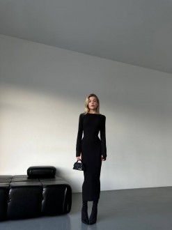 Жіноча сукня максі колір чорний р.46/48 446424