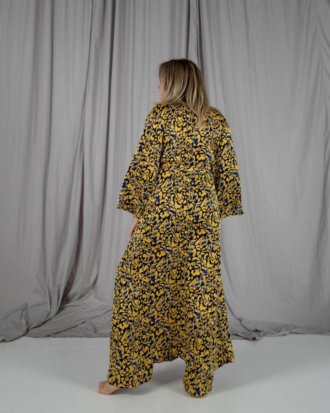 Жіночий піжамний костюм трійка колір жовтий р.L/XL 448623