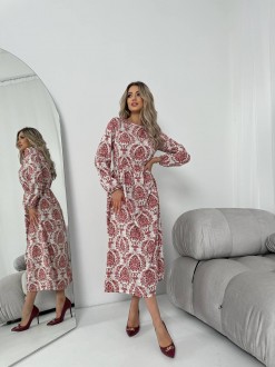 Жіноча сукня із шовкового софту колір червоний р.42/44 453512