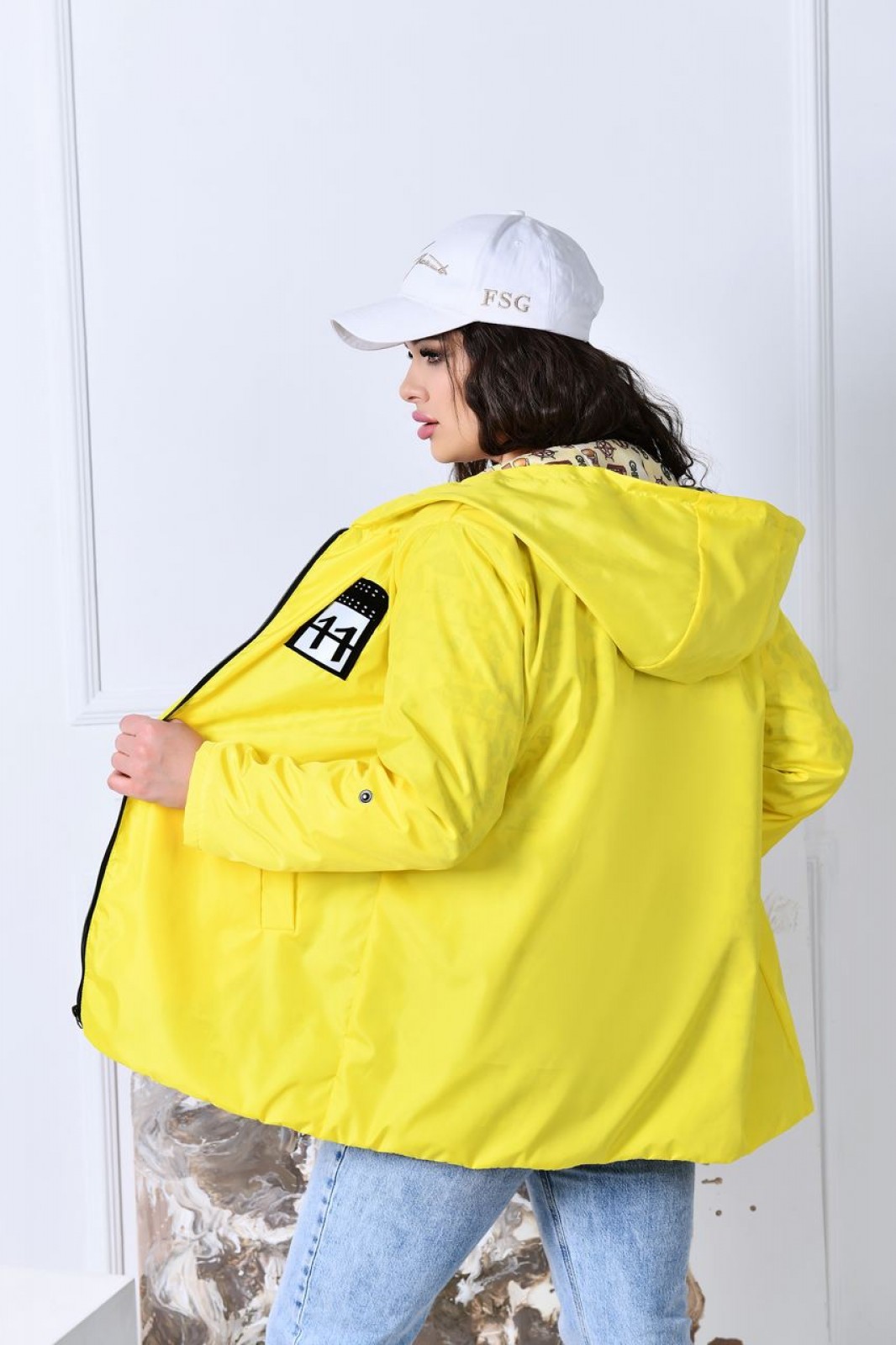 Жіноча куртка колір жовтий р.52/54 408551