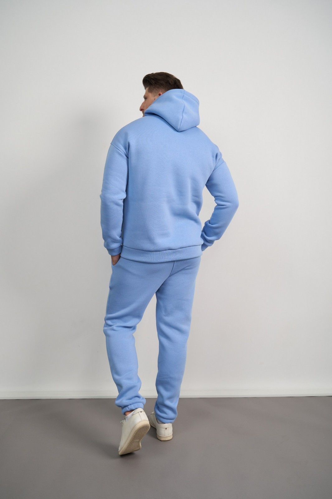 Чоловічий теплий спортивний костюм колір світло-блакитний р.2XL 444297