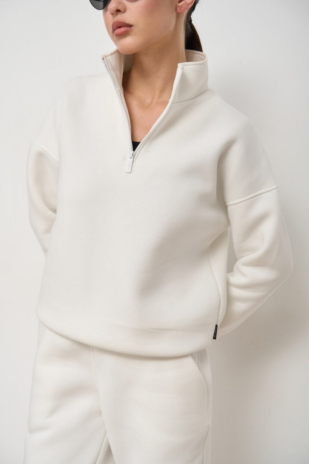 Жіночий костюм на флісі колір білий р.XL 442377