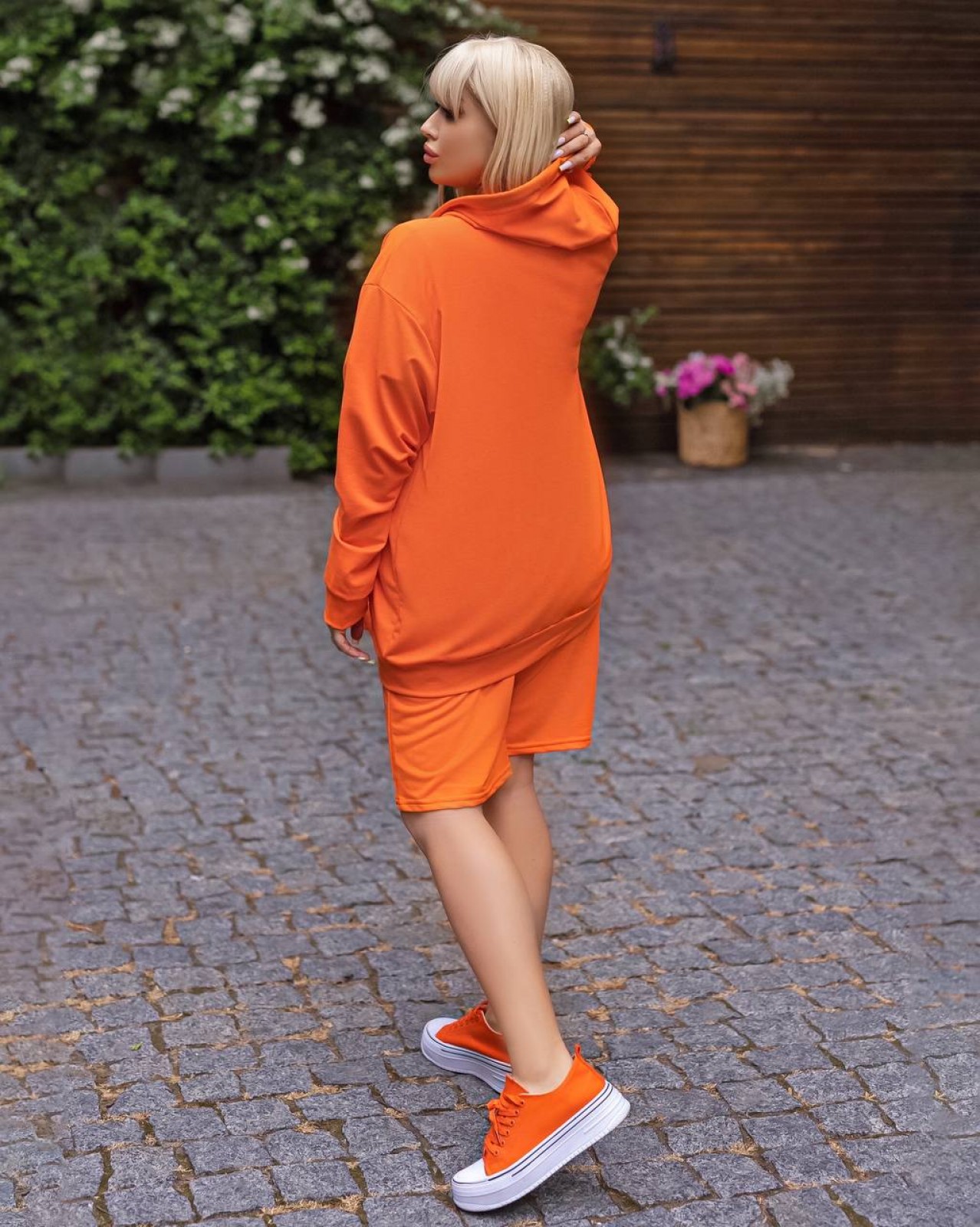 Жіночий спортивний костюм трійка колір помаранчевий р.50/52 434138